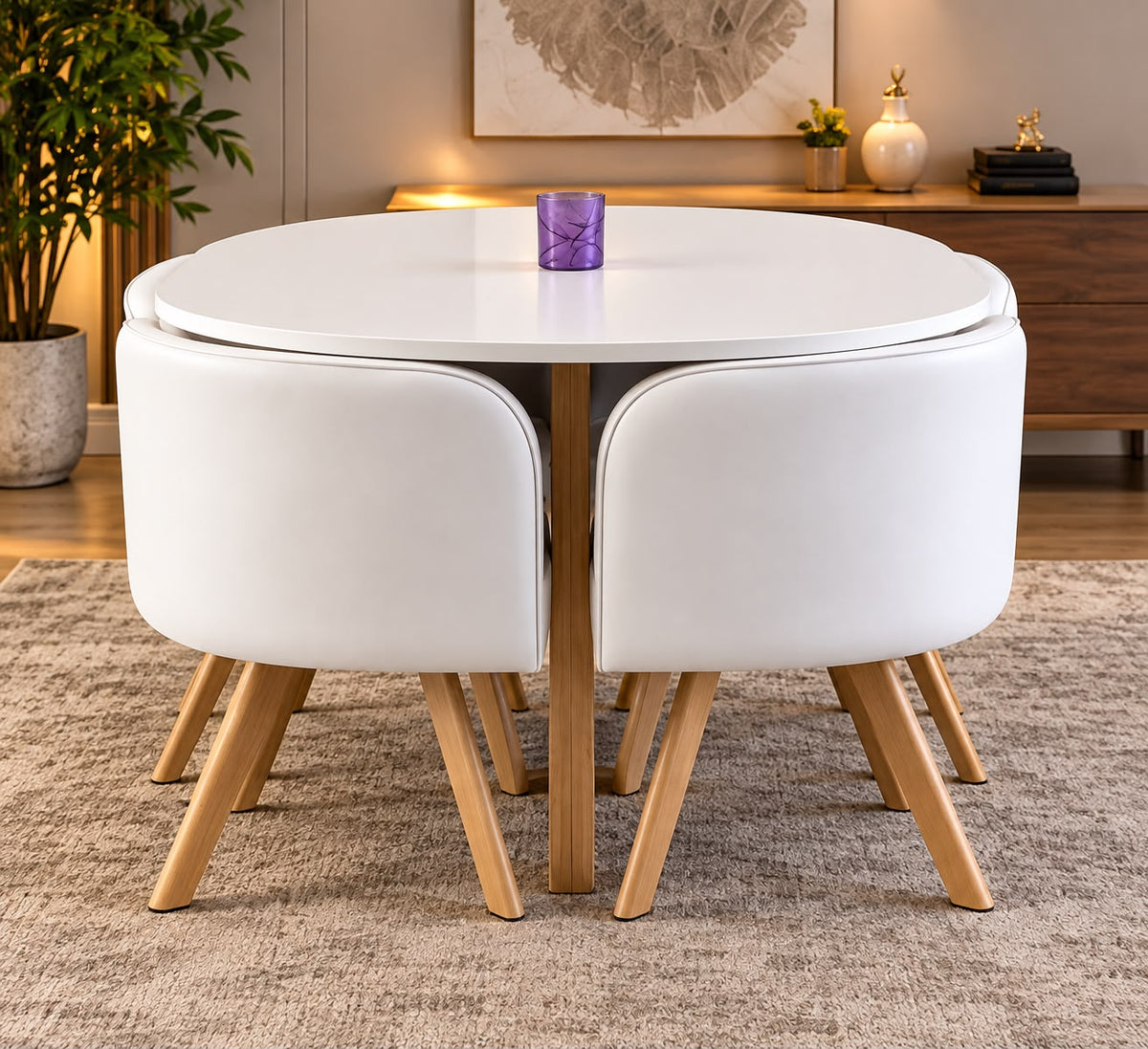Haven Compact Round Dining Table Set