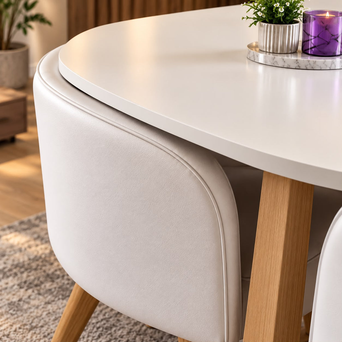 Haven Compact Round Dining Table Set