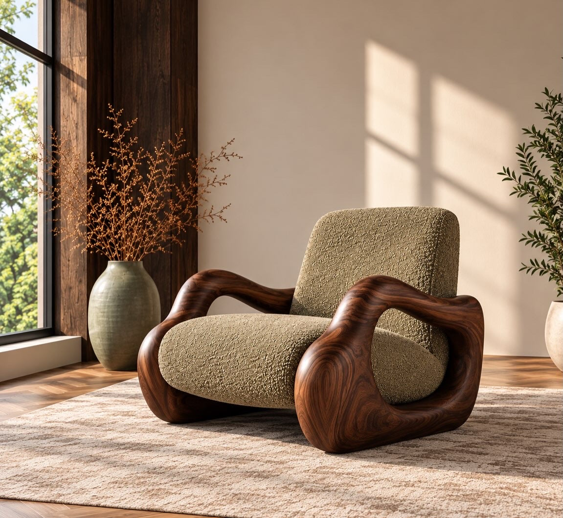 Sage Wooden Lounge Chair