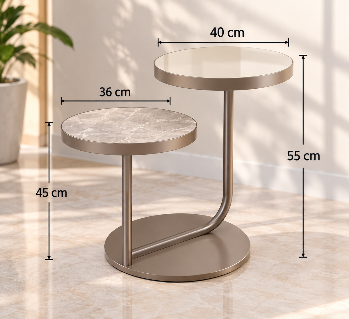 Nook Round Nesting Side Table