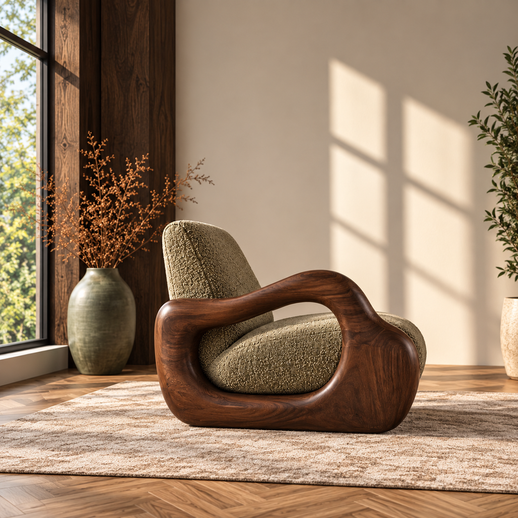 Sage Wooden Lounge Chair