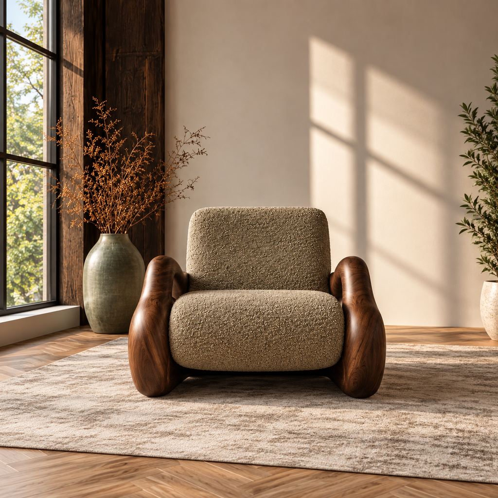 Sage Wooden Lounge Chair