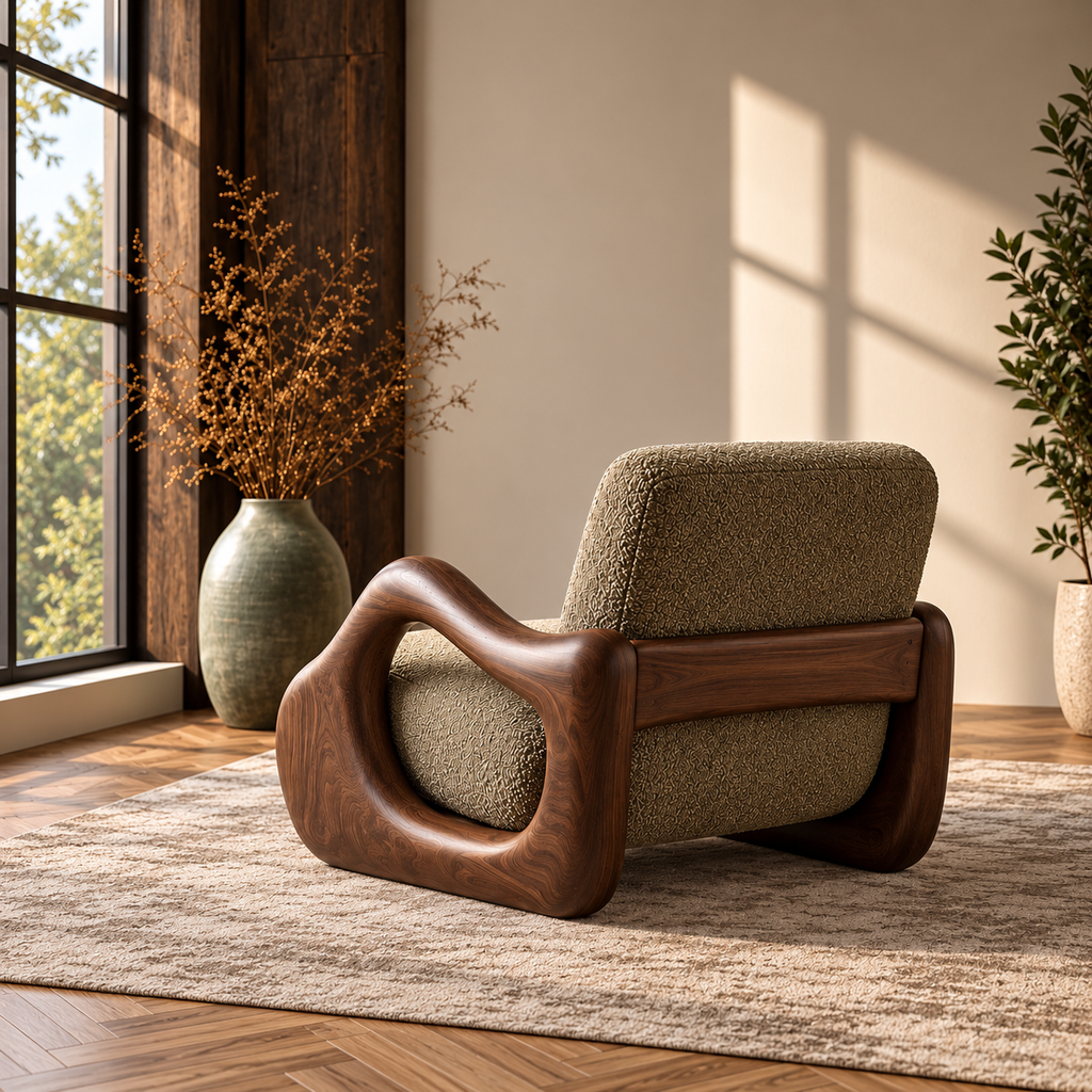 Sage Wooden Lounge Chair