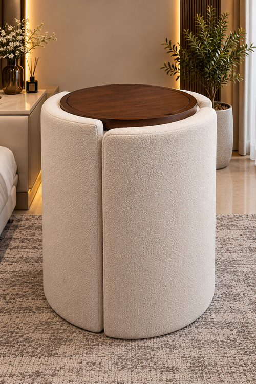 Raya Round Vanity Dressing Table
